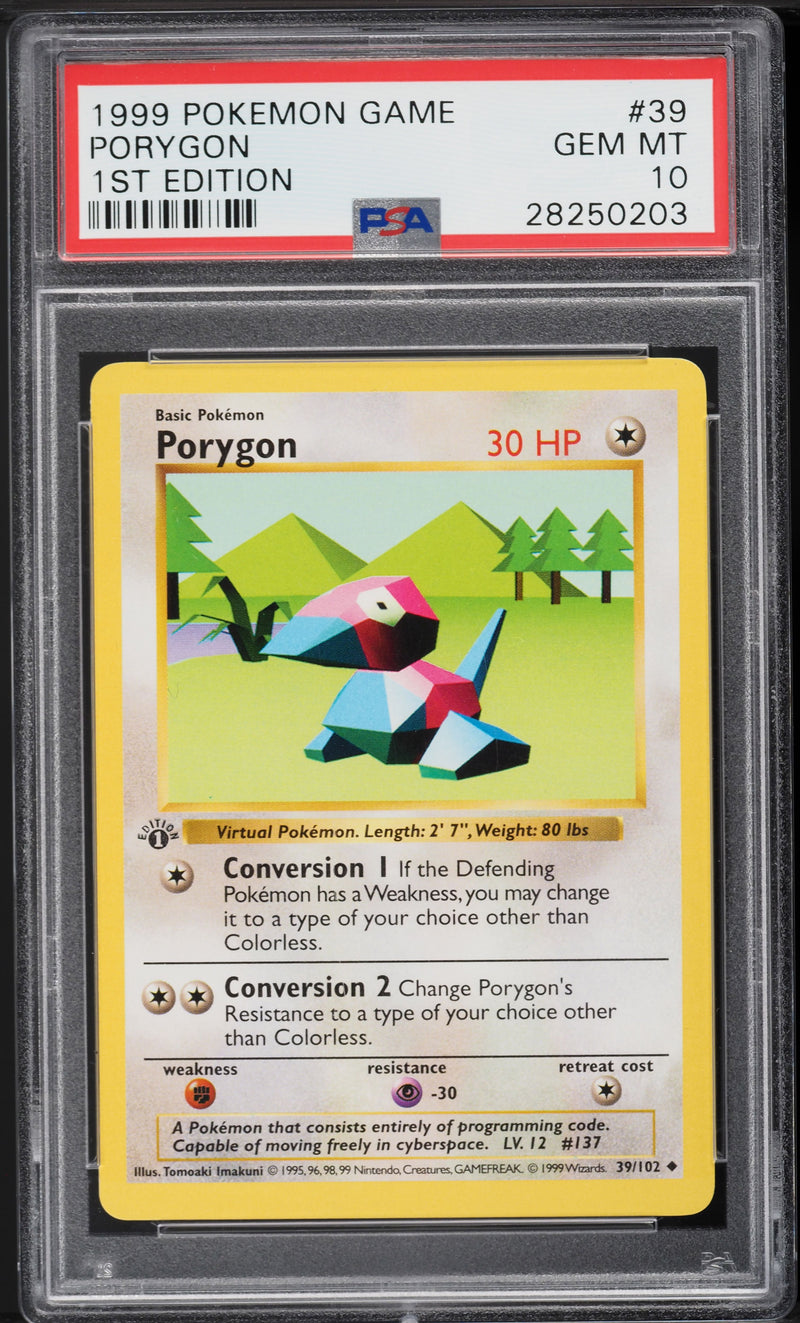 Porygon 39/102 Base Set 1st Edition PSA 10 28250203