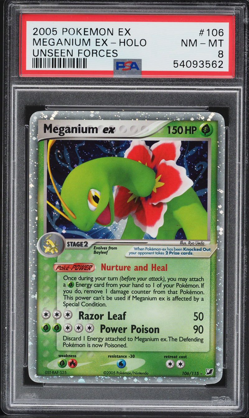 Meganium ex 106/115 Ex Unseen Forces PSA 8 54093562