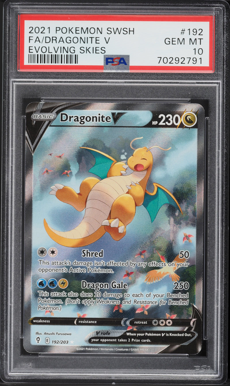 Dragonite V 192/203 Evolving Skies PSA 10 70292791