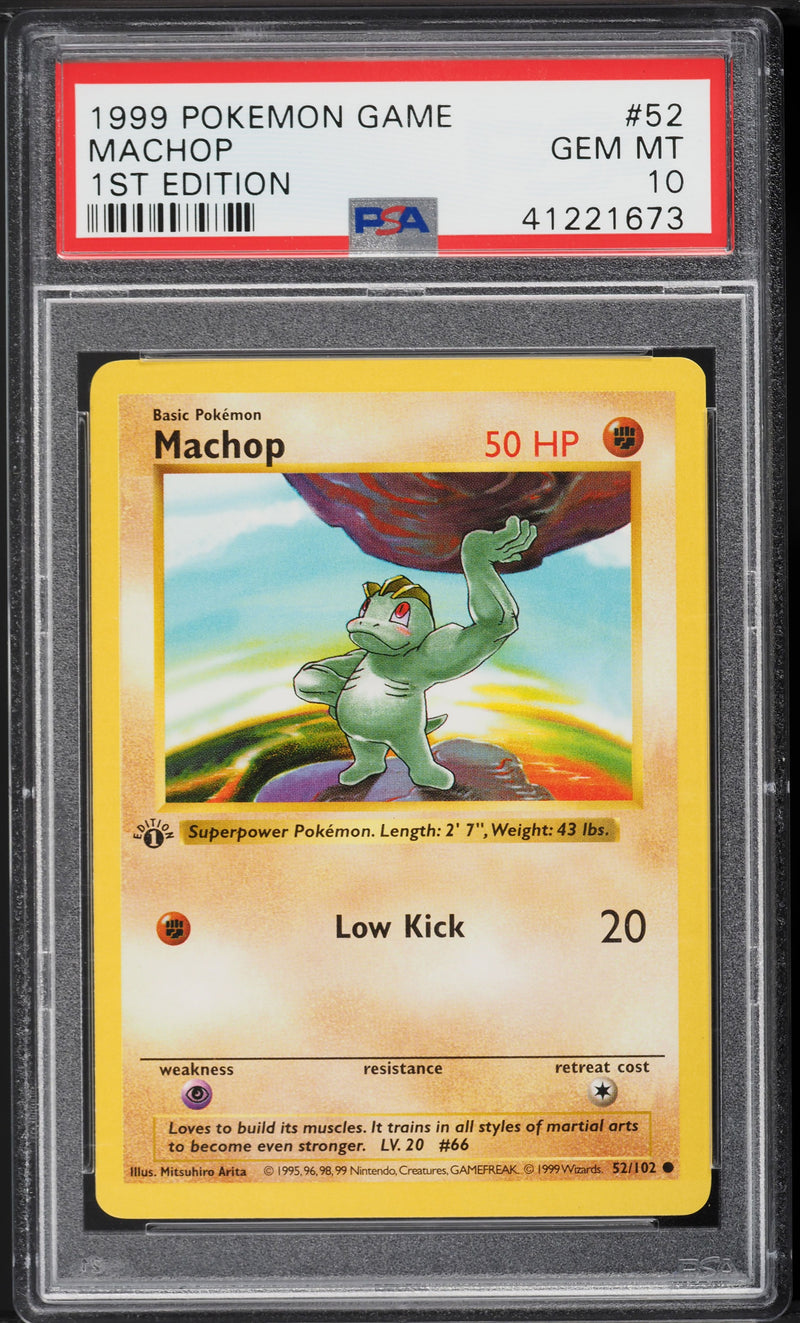 Machop 52/102 Base Set 1st Edition PSA 10 41221673