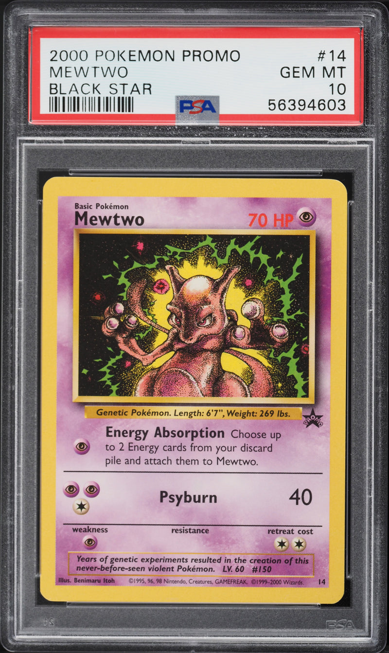 Mewtwo 14 WotC Black Star Promo PSA 10 56394603