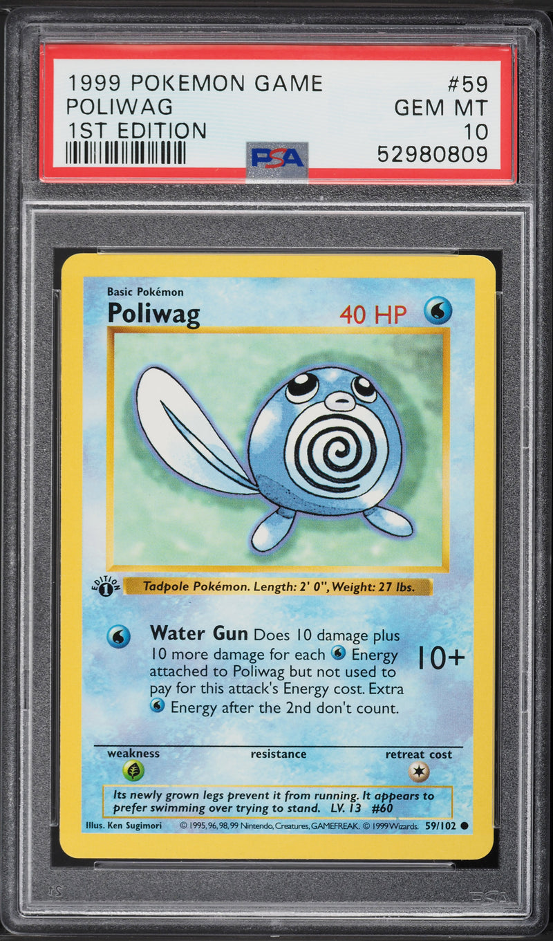 Poliwag 59/102 Base Set 1st Edition PSA 10 52980809