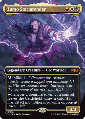 Zurgo Stormrender (Borderless) [Tarkir: Dragonstorm Commander]
