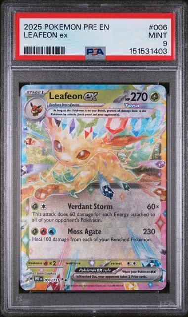 Leafeon ex 006/131 Prismatic Evolutions PSA 9 151531403