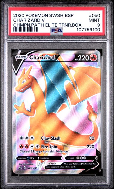 Charizard V SWSH050 Black Star Promo PSA 9 107756100