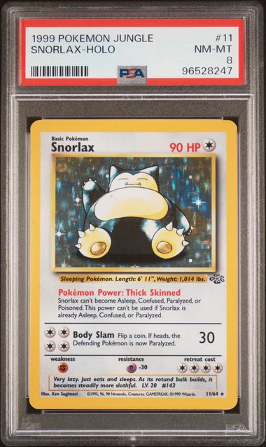 Snorlax 11/64 Jungle Unlimited PSA 8 96528247