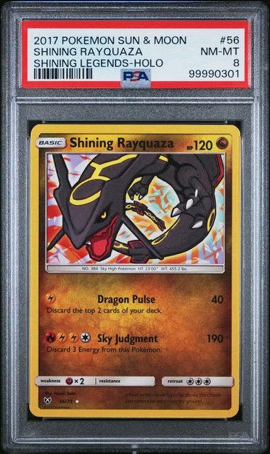 Shining Rayquaza 56/73 Sun & Moon: Shining Legends PSA 8 99990301