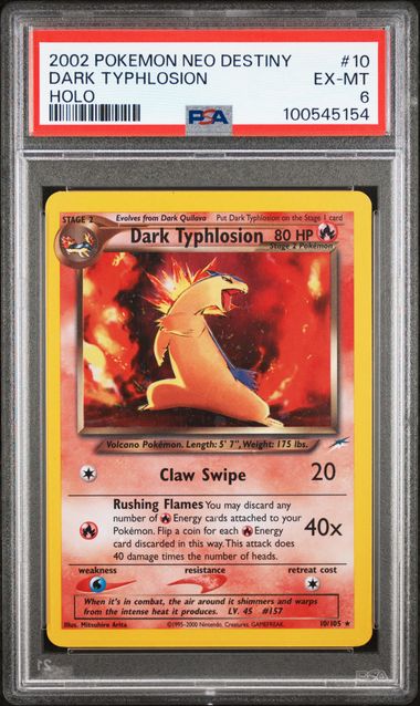 Dark Typhlosion 10/105 Neo Destiny PSA 6 100545154