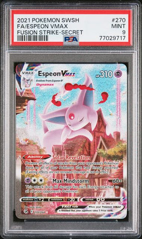 Espeon VMAX 270/264 Fusion Strike PSA 9 77029717