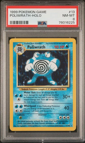Poliwrath - Holo 13/102 Base Set PSA 8 76016225