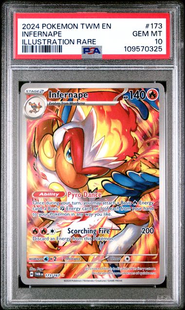 Infernape 173/167 Twilight Masquerade Illustration Rare PSA 10 109570325