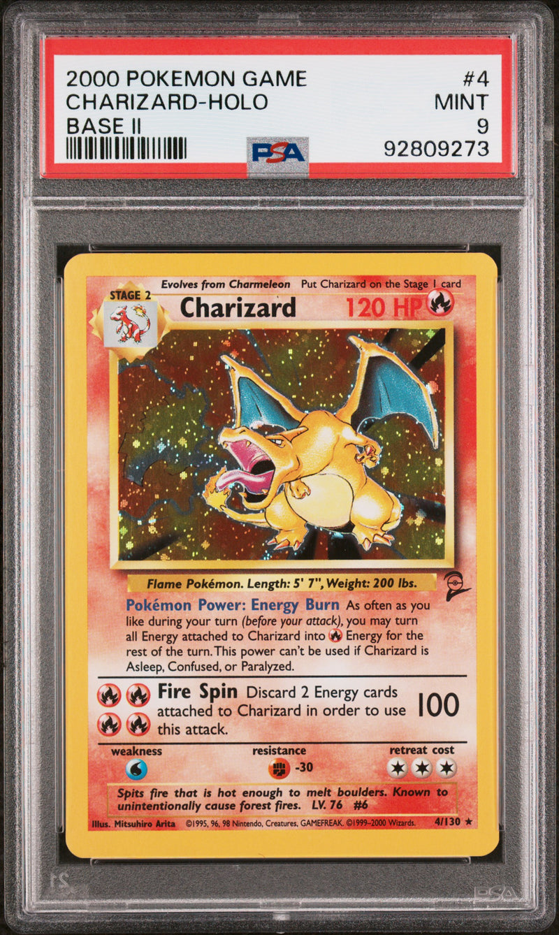 Charizard 4/130 Base Set 2 PSA 9 92809273