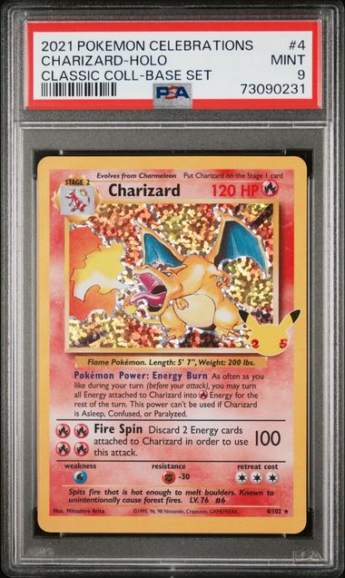 Charizard 4/102 Celebrations Classic Collection PSA 9 73090231