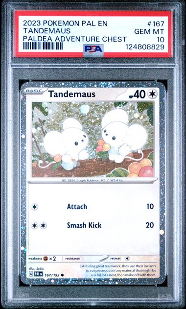 Tandemaus 167/193 Paldea Adventure Chest PSA 10 124808829