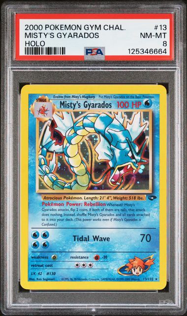 Misty's Gyarados - Holo 13/132 Gym Challenge PSA 8 125346664