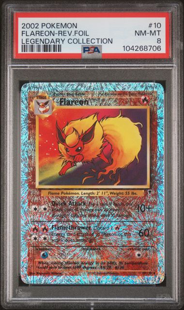 Flareon 10/110 Legendary Collection Reverse Foil PSA 8 104268706