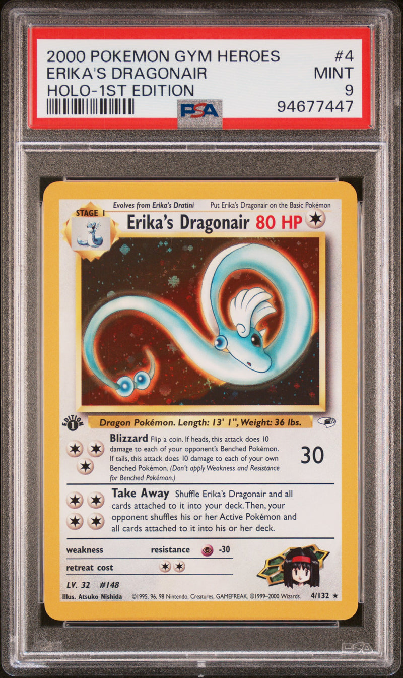 Erika's Dragonair 4/132 1st Edition PSA 9 94677447