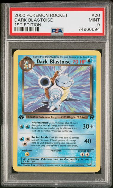 Dark Blastoise 20/82 Team Rocket 1st Edition PSA 9 74966694