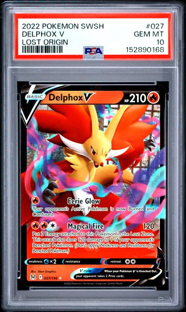 Delphox V Lost Origin (27) PSA 10 152890168