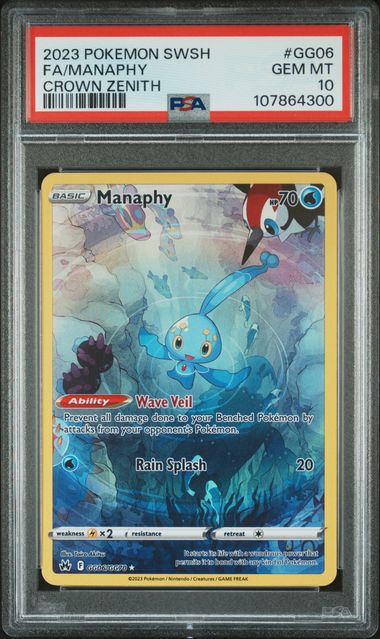 Manaphy GG06/GG70 Crown Zenith PSA 10 107864300