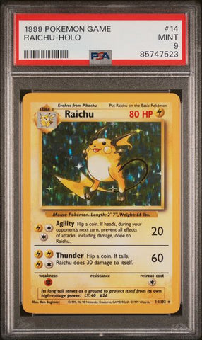 Raichu - Holo 14/102 Base Set PSA 9 85747523