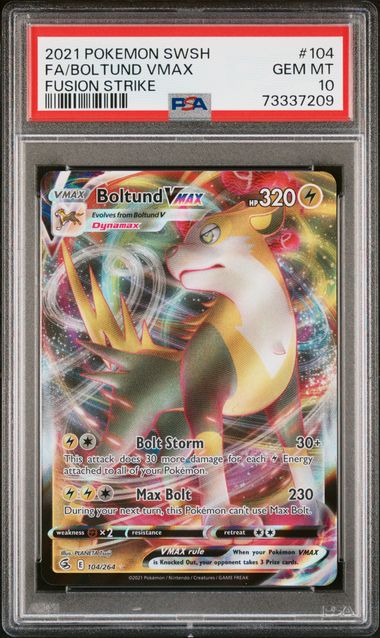 Boltund VMAX 104/264 Fusion Strike PSA 10 73337209