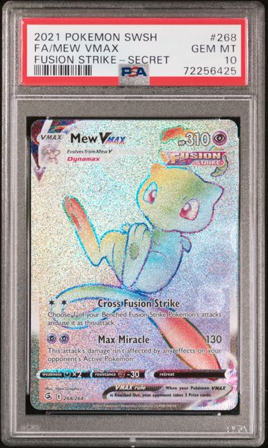 Mew VMAX 268/264 Fusion Strike PSA 10 72256425