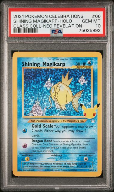 Shining Magikarp 66/64 Celebrations: Classic Coll. PSA 10 75035992