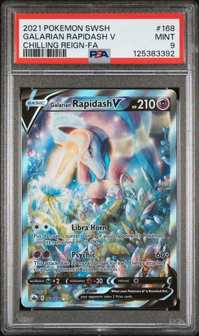 Galarian Rapidash V 168/198 Chilling Reign Full Art PSA 9 125383392