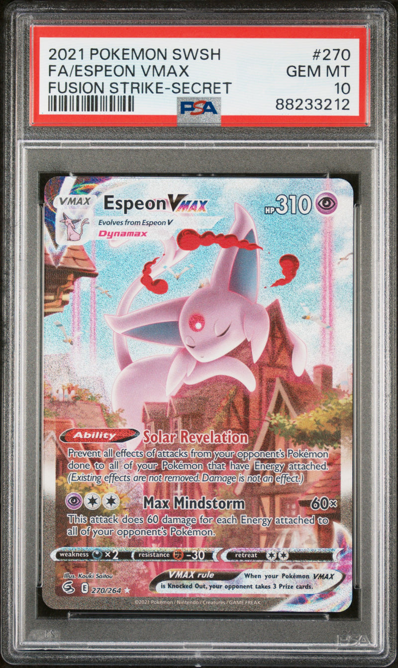 Espeon VMAX 270/264 Fusion Strike PSA 10 88233212