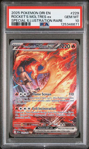 Team Rocket's Moltres ex 229/182 Destined Rivals PSA 10 125346671