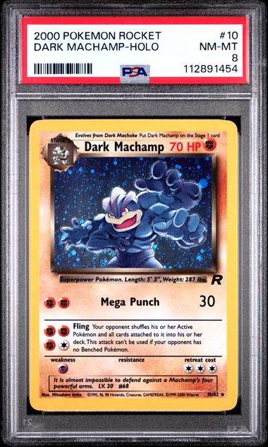 Dark Machamp - Holo 10/82 Team Rocket PSA 8 112891454