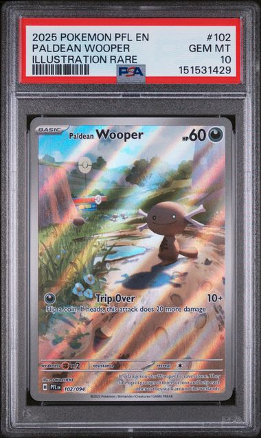 Paldean Wooper 102/094 Phantasmal Flames PSA 10 151531429