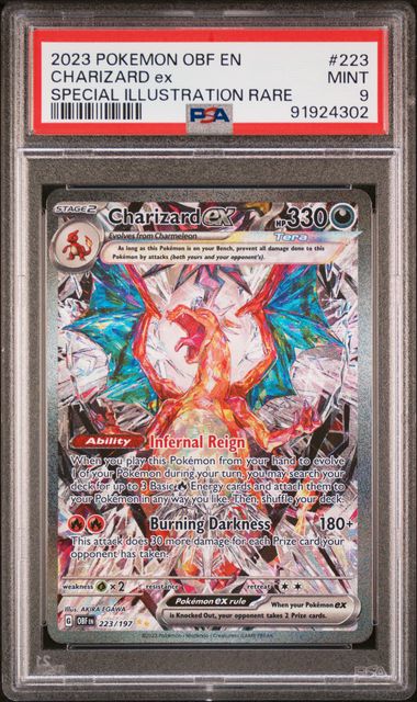 Charizard ex 223/197 Scarlet & Violet: Obsidian Flames PSA 9 91924302