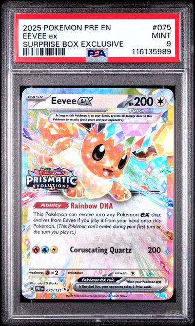 Eevee ex (Stamped) 075/131 Prismatic Evolutions PSA 9 116135989