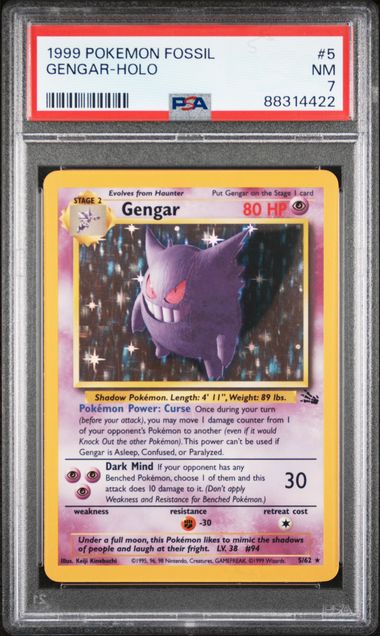 Gengar - Holo 5/62 Fossil PSA 7 88314422