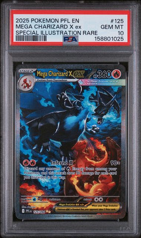 Mega Charizard X ex 125/094 Phantasmal Flames PSA 10 158801025