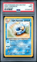 Light Vaporeon 52/105 Neo Destiny 1st Edition PSA 9 137346104
