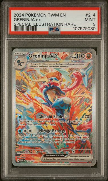 Greninja ex 214/167 Twilight Masquerade Special Illustration Rare PSA 10 107579080