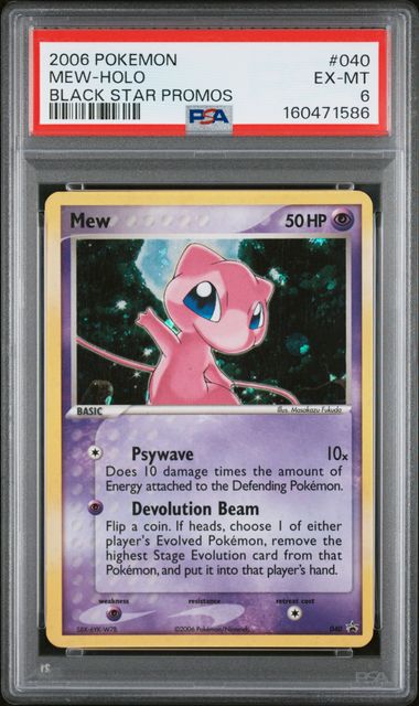 Mew Black Star Promo (40) PSA 6 160471586