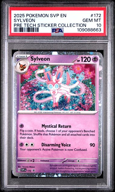 Sylveon 172 Prismatic Evolutions Sticker Collection PSA 10 109088663
