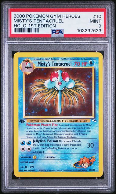 Misty's Tentacruel 10/132 Gym Heroes 1st Edition PSA 9 103232633