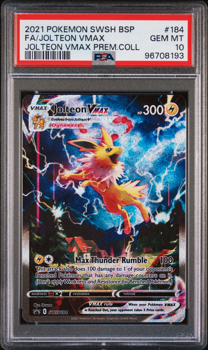 Jolteon VMAX SWSH184 Premium Collection Promo PSA 10 96708193