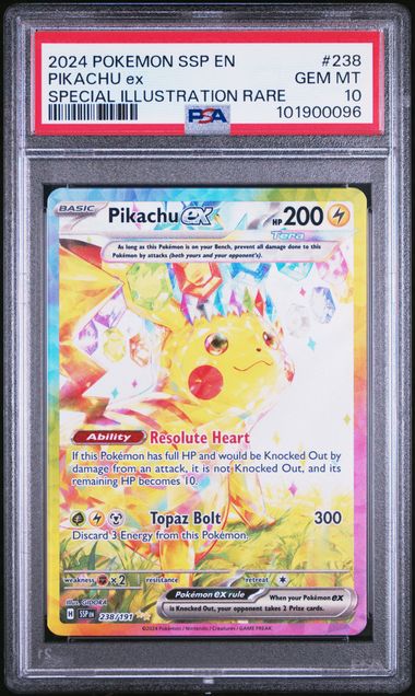 Pikachu ex 238/191 Surging Sparks PSA 10 101900096