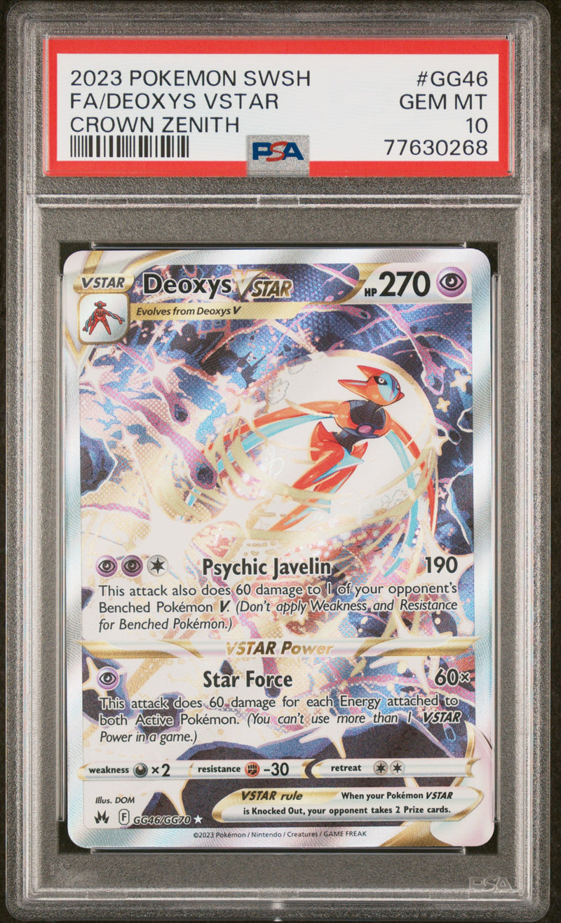 Deoxys VSTAR GG46/GG10 Crown Zenith PSA 10 77630268