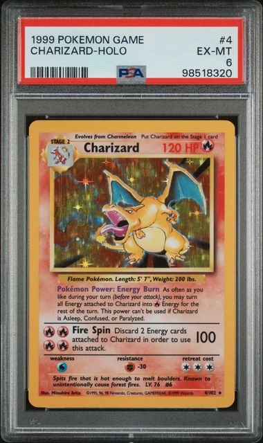 Charizard - Holo 4/102 Base Set PSA 6 98518320