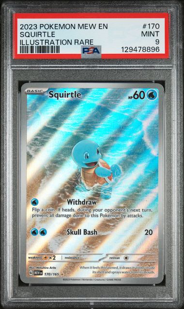 Squirtle 170/165 S&V: 151 PSA 9 129478896
