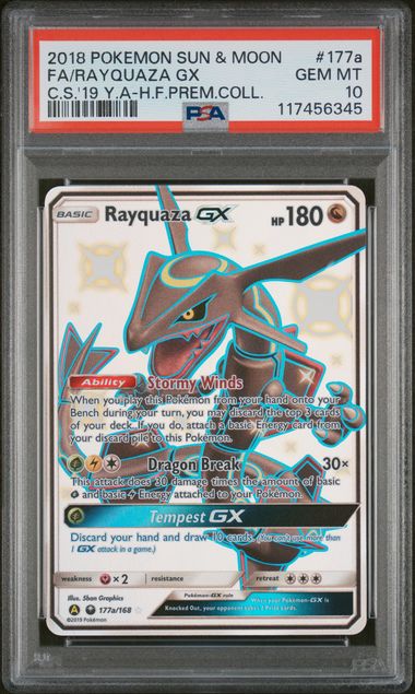 Rayquaza GX 177a/168 Hidden Fates Prem. Coll. PSA 10 117456345