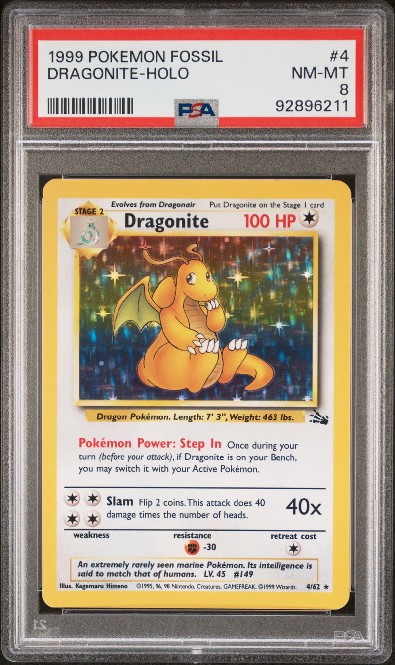 Dragonite 4/62 Fossil PSA 8 92896211