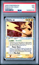 Raichu ex - Holo 97/106 EX Emerald PSA 7 142626193